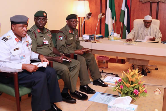 Buhari, security council shun calls to fire service chiefs