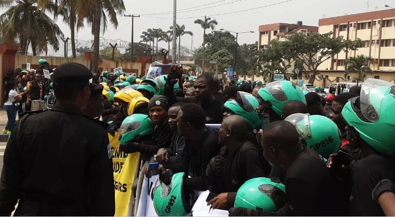Gokada, Max riders protest okada ban in Lagos