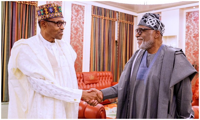 Buhari, Akeredolu in closed-door meeting