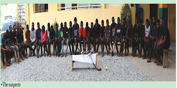 34 arrested for cultism in Abuja • Two pistols recovered