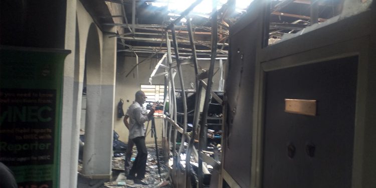 UPDATED: Fire guts INEC Headquarters