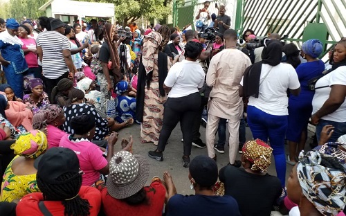 BREAKING: Protesters block NASS gate over rejected women Bills